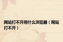网站打不开用什么浏览器（网站打不开）