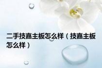 二手技嘉主板怎么样（技嘉主板怎么样）