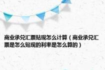 商业承兑汇票贴现怎么计算（商业承兑汇票是怎么贴现的利率是怎么算的）