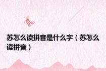 苏怎么读拼音是什么字（苏怎么读拼音）