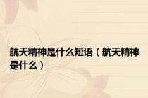 航天精神是什么短语（航天精神是什么）