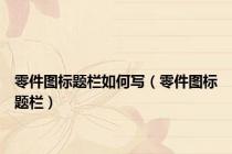 零件图标题栏如何写（零件图标题栏）