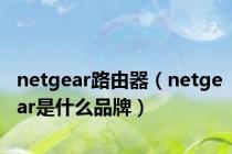 netgear路由器（netgear是什么品牌）