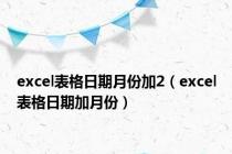 excel表格日期月份加2（excel表格日期加月份）