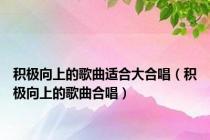 积极向上的歌曲适合大合唱（积极向上的歌曲合唱）