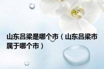 山东吕梁是哪个市（山东吕梁市属于哪个市）