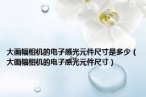 大画幅相机的电子感光元件尺寸是多少（大画幅相机的电子感光元件尺寸）