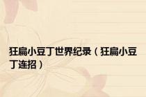 狂扁小豆丁世界纪录（狂扁小豆丁连招）