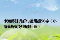 小海蒂好词好句读后感50字（小海蒂好词好句读后感）