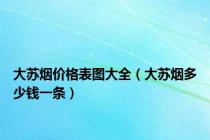 大苏烟价格表图大全（大苏烟多少钱一条）