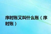 序时账又叫什么账（序时账）