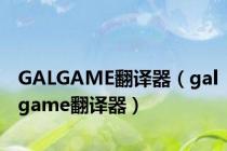 GALGAME翻译器（galgame翻译器）