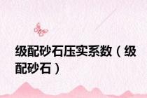 级配砂石压实系数（级配砂石）