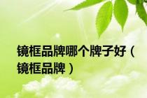 镜框品牌哪个牌子好（镜框品牌）