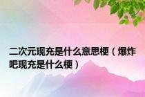 二次元现充是什么意思梗（爆炸吧现充是什么梗）