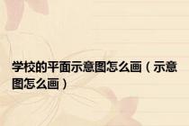 学校的平面示意图怎么画（示意图怎么画）