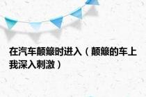 在汽车颠簸时进入（颠簸的车上我深入刺激）