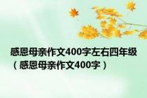 感恩母亲作文400字左右四年级（感恩母亲作文400字）