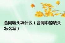 合同唛头填什么（合同中的唛头怎么写）