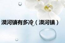 漠河镇有多冷（漠河镇）