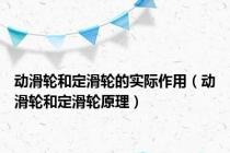 动滑轮和定滑轮的实际作用（动滑轮和定滑轮原理）
