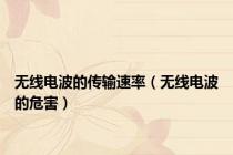 无线电波的传输速率（无线电波的危害）