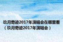 玖月奇迹2017年演唱会在哪里看（玖月奇迹2017年演唱会）