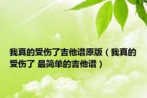我真的受伤了吉他谱原版（我真的受伤了 最简单的吉他谱）