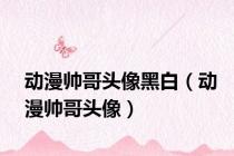动漫帅哥头像黑白（动漫帅哥头像）