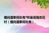 借问酒家何处有?牧童遥指杏花村（借问酒家何处有）