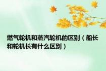 燃气轮机和蒸汽轮机的区别（船长和轮机长有什么区别）