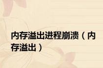 内存溢出进程崩溃（内存溢出）