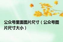 公众号里面图片尺寸（公众号图片尺寸大小）