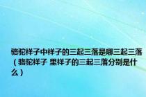 骆驼祥子中祥子的三起三落是哪三起三落（骆驼祥子 里祥子的三起三落分别是什么）