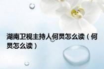 湖南卫视主持人何炅怎么读（何炅怎么读）