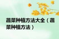 蔬菜种植方法大全（蔬菜种植方法）