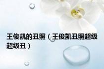 王俊凯的丑照（王俊凯丑照超级超级丑）