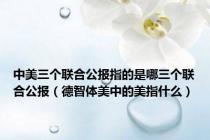 中美三个联合公报指的是哪三个联合公报（德智体美中的美指什么）