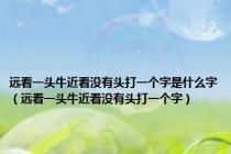 远看一头牛近看没有头打一个字是什么字（远看一头牛近看没有头打一个字）