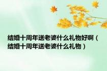 结婚十周年送老婆什么礼物好啊（结婚十周年送老婆什么礼物）
