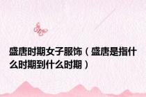 盛唐时期女子服饰（盛唐是指什么时期到什么时期）