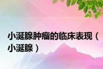 小涎腺肿瘤的临床表现（小涎腺）