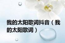 我的太阳歌词抖音（我的太阳歌词）