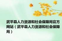 武平县人力资源和社会保障局官方网站（武平县人力资源和社会保障局）