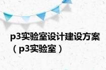 p3实验室设计建设方案（p3实验室）