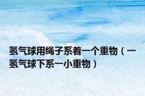 氢气球用绳子系着一个重物（一氢气球下系一小重物）
