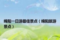 绵阳一日游最佳景点（绵阳旅游景点）