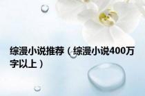 综漫小说推荐（综漫小说400万字以上）