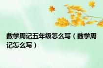 数学周记五年级怎么写（数学周记怎么写）