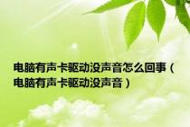 电脑有声卡驱动没声音怎么回事（电脑有声卡驱动没声音）